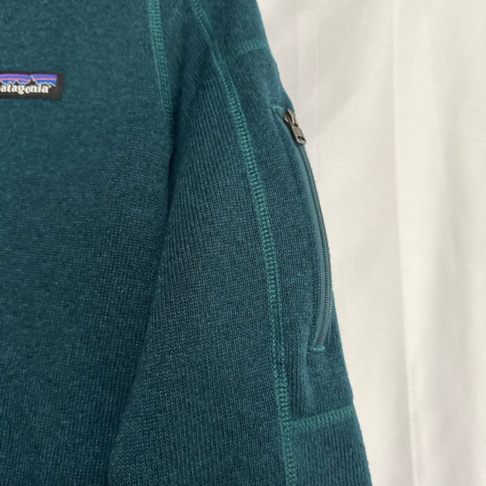 Patagonia Jacket Medium Fullzip Zippered Pocket Logo womens teal - Picture 5 of 7